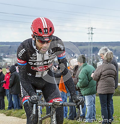 The Cyclist Laurens ten Dam - Paris-Nice 2016 Editorial Stock Photo